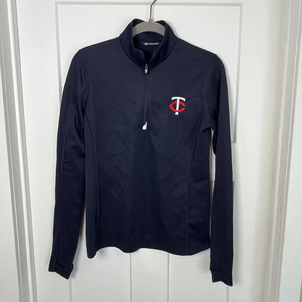 Cutter & Buck Women's Coastline Qtr Zip Golf Pullover Minnesota Twins Small